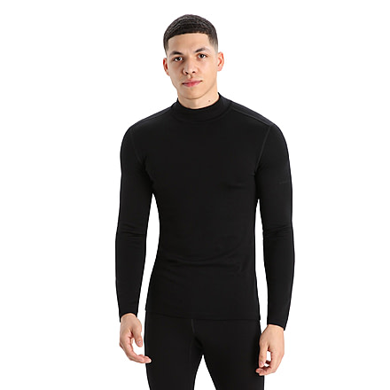 Icebreaker 260 Tech Long Sleeve Turtleneck Thermal Top - Mens, Black, Extra Small, IB0A56IE001XS