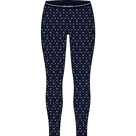Icebreaker 260 Vertex Thermal First Snow Leggings - Women's, Midnight Navy/Snow/J, Extra Large, IB0A56V1259XL