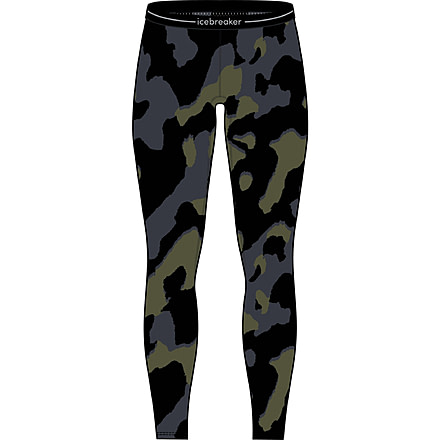 Icebreaker 260 Vertex Thermal Natural Shades Leggings - Men's, Black/Loden/Graphite/J, Extra Large, IB0A56R3949XL
