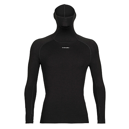 Icebreaker 300 MerinoFine Long Sleeve Roll Neck Thermal Top - Mens, Black, Medium, IB0A56KO001M