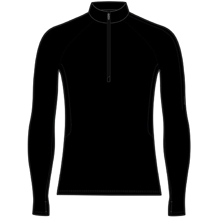 Icebreaker 300 MerinoFine Polar Long Sleeve Half Zip Thermal Top - Men's, Black, Medium, IB0A56Q9001M