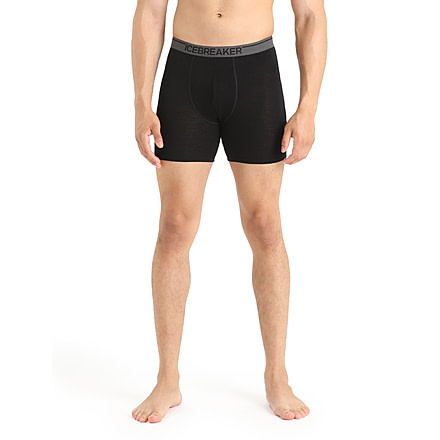 Icebreaker Anatomica Long Boxers - Mens, Black, Medium, IB103055010M