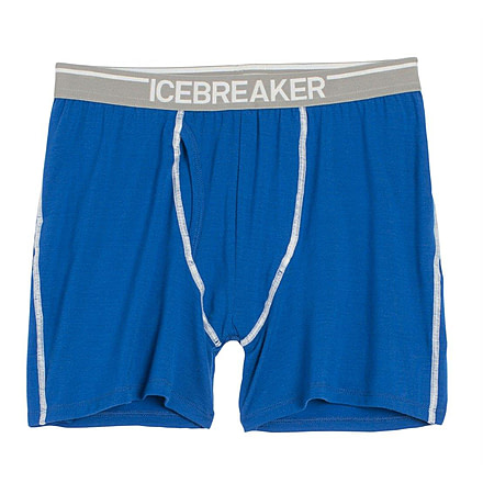 Icebreaker Anatomica Relaxed Boxer with Fly - Men's-Pelorus/White-Large