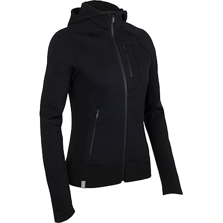 Icebreaker Arctic Hooded Jacket - Women's-Black-Large
