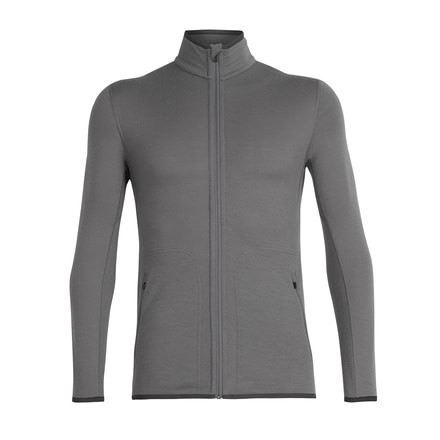 Icebreaker Awithay Long Sleeve Zip - Mens, TIMBERWOLF/Monsoon, Large, 104693001L