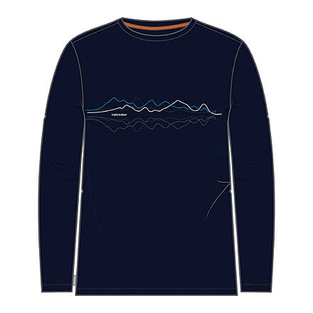 Icebreaker Central Classic Long Sleeve Icebreaker T-Shirt - Men's, Midnight Navy, Extra Large, IB0A56S7401XL