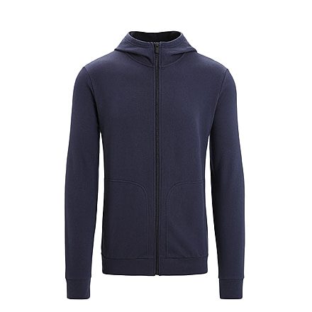 Icebreaker Central Classic Long Sleeve Zip Hoodie - Men's, Midnight Navy, Extra Large, IB0A56O7401XL
