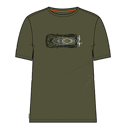 Icebreaker Central Classic Short Sleeve Wireframe Wonder T-Shirt - Men's, Loden, Extra Large, IB0A56S9069XL