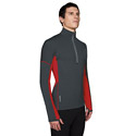 Icebreaker Chase Zip 200 Long Sleeve - Pewter/Rocket XL