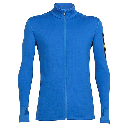 Icebreaker Compass Long Sleeve Zip - Men's -Pelorus/Admiral/Bolt-Large