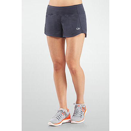 Icebreaker Dart Shorts - Womens-Panther/Ambrosia Stitch-Large