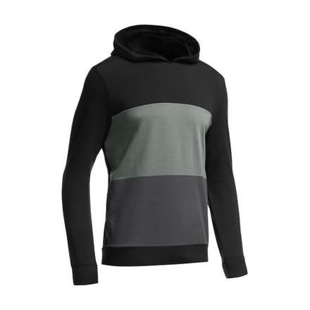 Escape Long Sleeve Hood - Mens-Black/Metal/Monsoon-Medium