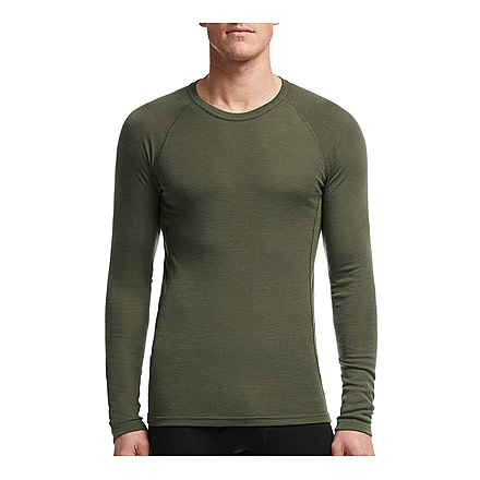 Icebreaker Everyday Long Sleeve Crewe, Cargo, XL, 101261G80XL