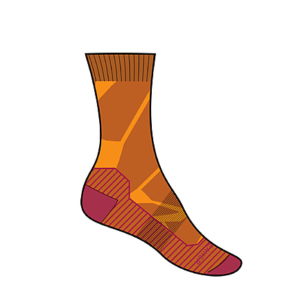 Icebreaker Hike+ Medium Crew Fractured Landscapes Socks - Women's, Solar/Earth/Electrnpnk, Large, IB0A56GN973L