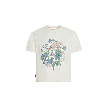 Icebreaker Merino 150 Tech Lite Short Sleeve Crop NZ Flora T-Shirt - Womens