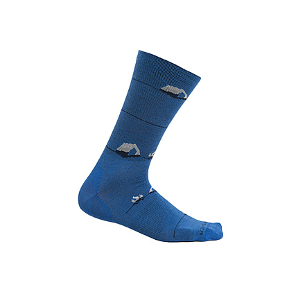 Icebreaker Lifestyle Ultralight Crew Backcountry Camp Socks - Mens, Lazurite/Snow/Ether, Medium, IB105305659M