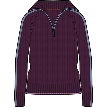 Icebreaker Lodge Long Sleeve Half Zip Sweater - Women's, Nightshade/Kyanite, Medium, IB0A56JG889M