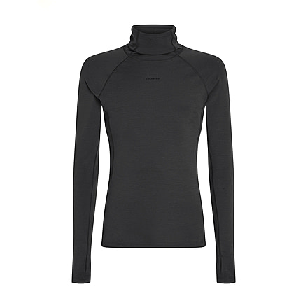 Icebreaker Men 300 MerinoFine Polar LS Roll Neck, Black, L, IB0A5756001L