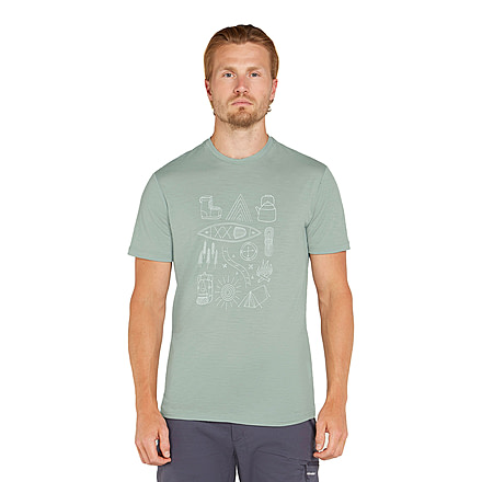 Icebreaker Men Merino 150 Tech Lite SS Tee Camp Essentials, Moss, M, IB0A571X01GM
