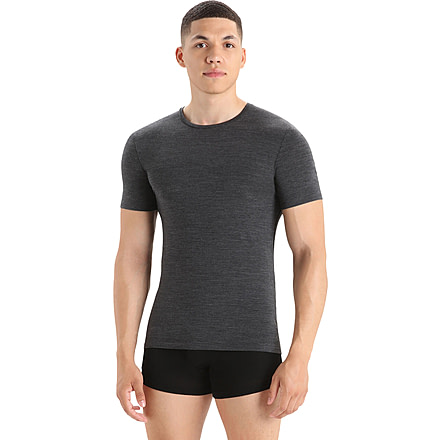 Icebreaker Merino 150 Anatomica SS Crewe - Mens, Jet Hthr, Medium, IB103033011M