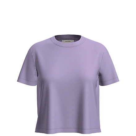 Icebreaker Merino 150 Tech Lite III SS Crop Tee - Womens, Purple Gaze, Large, IB0A56Y2736L