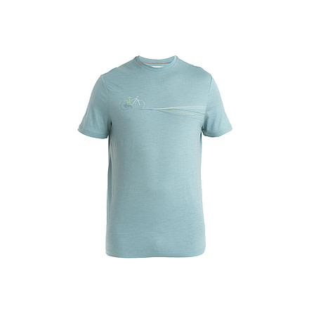 Icebreaker Merino 150 Tech Lite III SS Tee Cadence Paths - Mens, Cloud Ray, Medium, IB0A56WMA75M