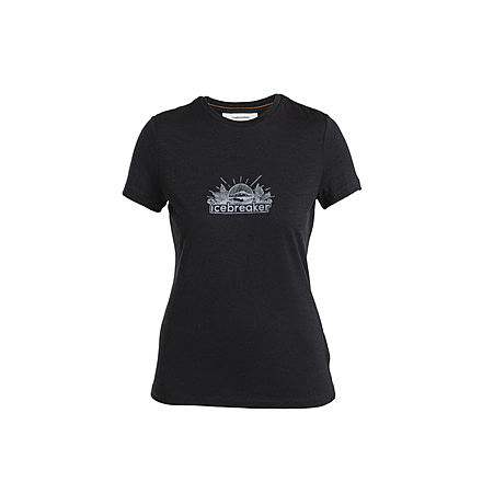 Icebreaker Merino 150 Tech Lite III SS Tee IB Grown Naturally - Womens, Black, Large, IB0A56YF001L