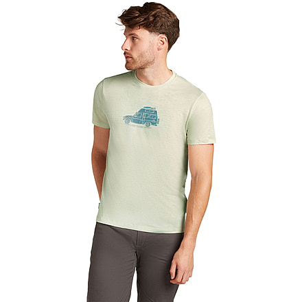 Icebreaker Merino 150 Tech Lite SS T-Shirt Cosy Camper - Men's, Ashen, 2XL, IB0A576E01TXXL
