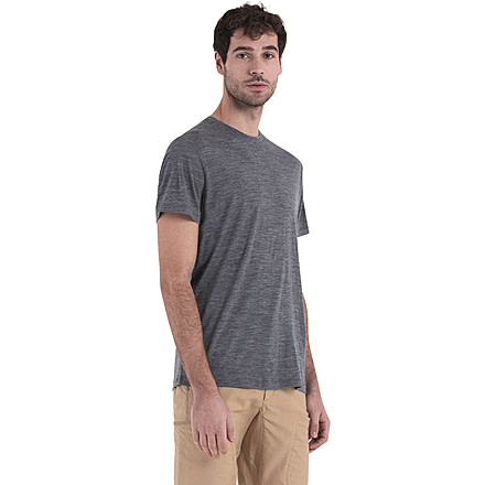 Icebreaker Merino 150 Tech Lite SS T-Shirt - Men's, Gritstone Heather, 2XL, IB0A56WL013XXL