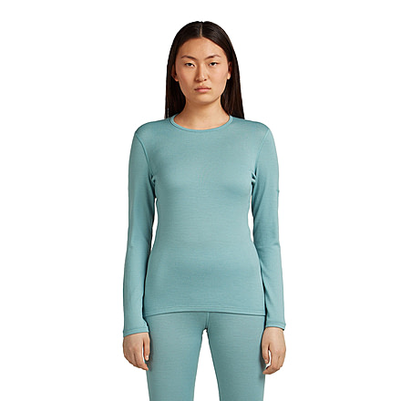 Icebreaker Merino 260 Tech Long Sleeve Crew Thermal Top - Womens, Hydro, Small, IB104387451S