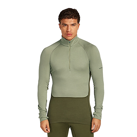Icebreaker Merino 260 ZoneKnit Long Sleeve Half Zip Thermal Top - Mens, Loden/Lichen/CB, Large, IB0A57CJ0JFL