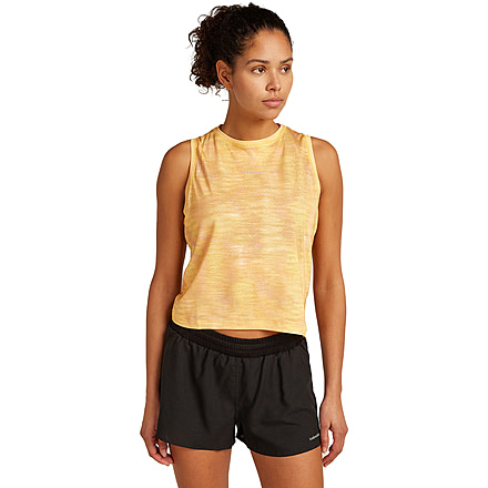 Icebreaker Merino Blend 125 Cool-Lite Speed Tank Fusion - Women's, Citrine/AOP, Medium, IB0A57820CYM