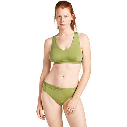 Icebreaker Merino Blend 125 Cool-Lite Sprite Racerback Bra - Women's, Olive, Extra Small, IB0A57240AAXS