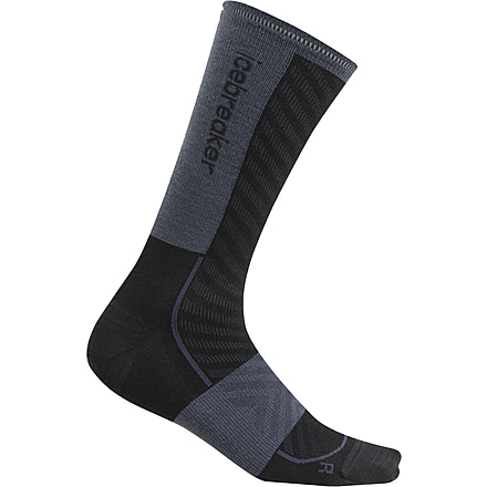 Icebreaker Merino Blend Run+ Ultralight Crew Socks - Mens, Black/Graphite, Large, IB0A56VLB58L