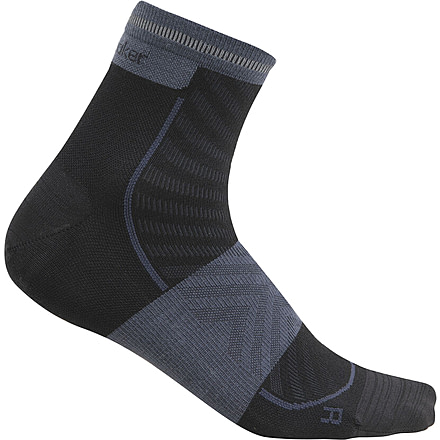 Icebreaker Merino Blend Run+ Ultralight Mini Socks - Mens, Carob/Graphite, Large, IB0A56VI0FFL