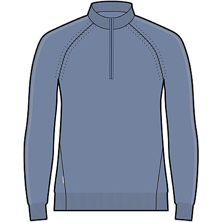 Icebreaker MerinoFine Luxe Long Sleeve Half Zip Sweater - Men's, Kyanite, Medium, IB0A56S4885M