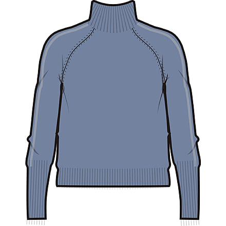 Icebreaker MerinoFine Luxe Long Sleeve High Neck Sweater - Women's, Kyanite, Large, IB0A56TS885L