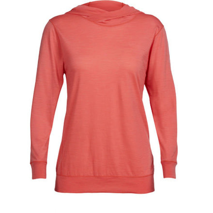 Icebreaker Mira Long Sleeve Hood - Women's -Tulip Heather-Large