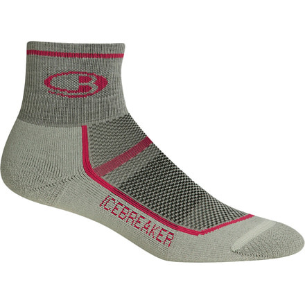 Icebreaker Multisport Cushion Mini Sock - Women's-Silver/Cherub/Silver-Small