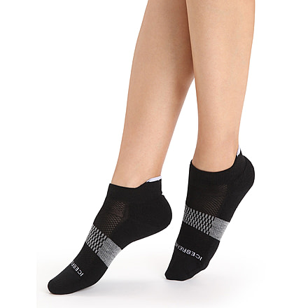 Icebreaker Multisport Light Micro Socks - Women's, Black/Snow/Metro Heather, Small, IB105128377S