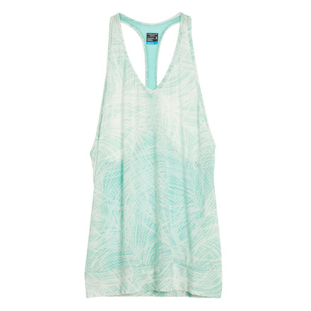 Icebreaker Nomi Tank - Women's-Palm Dots Snow/Tasman-Medium