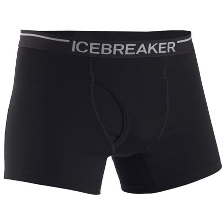 Icebreaker Oasis Boxers with Fly - Mens-Black-Medium