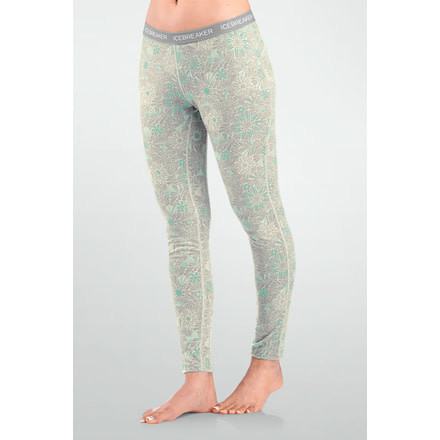 Icebreaker Oasis Leggings - Women's-Quartz Snow-Regular Inseam-Large