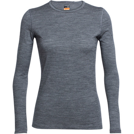 Icebreaker Oasis Long Sleeve Crew Top - Women's-Gritstone Heather-Large