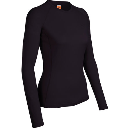 Icebreaker Oasis Long Sleeve Crewe 200 Clearance - Women's- Black M