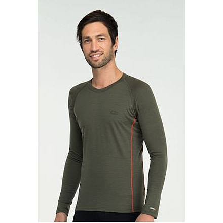 Icebreaker Oasis Long Sleeve Crewe 200 - Men's-Medium-Cargo