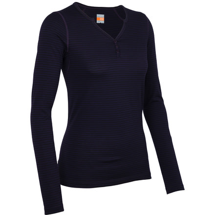 Icebreaker Oasis Long Sleeve Henley Top - Women's-Lotus-Large