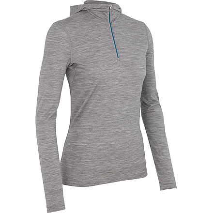Icebreaker Oasis Long Sleeve Hood Top - Women's-Metro-Large