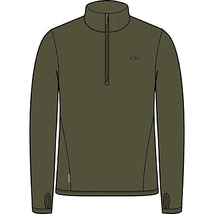 Icebreaker Original Long Sleeve Half Zip Top - Men's, Loden, Large, IB100871069L