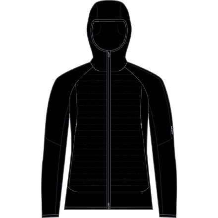 Icebreaker Quantum Hybrid Long Sleeve Zip Hoodie - Men's, Black, Extra Large, IB0A56QP001XL